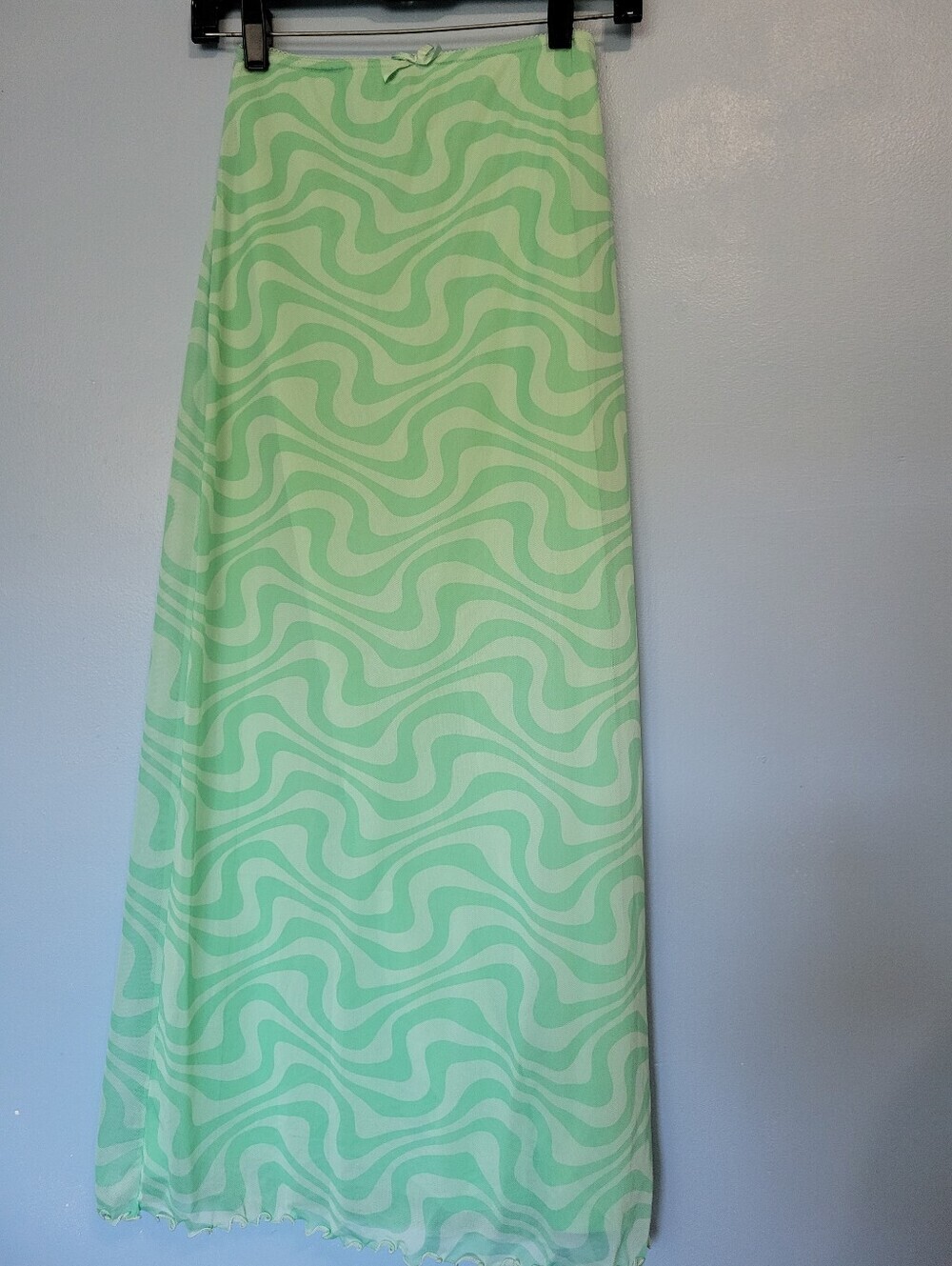Urban Outfitters Womens Swirl Print Mesh Maxi Skirt XS - Picture 2 of 10